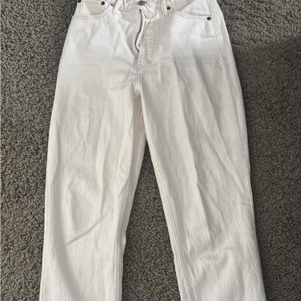 Abercrombie & Fitch Women's Straight Leg Jeans - White